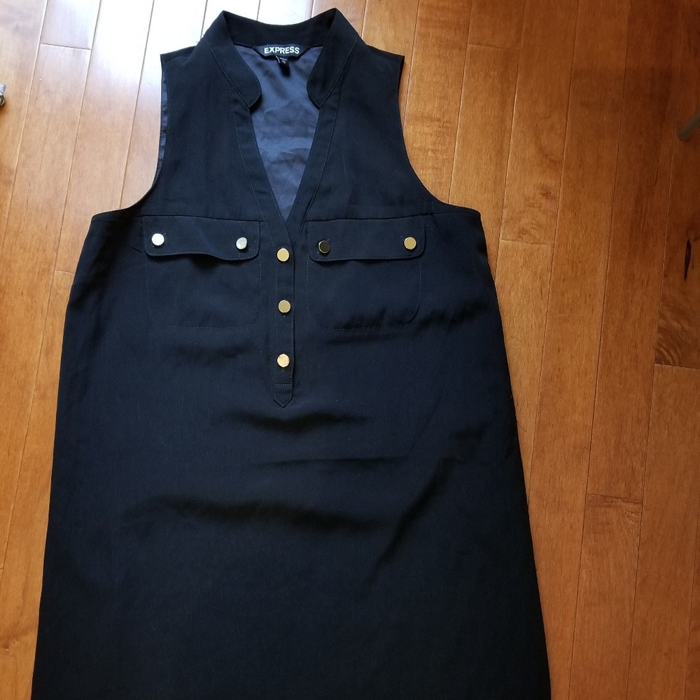 Express Black dress gold tone buttons